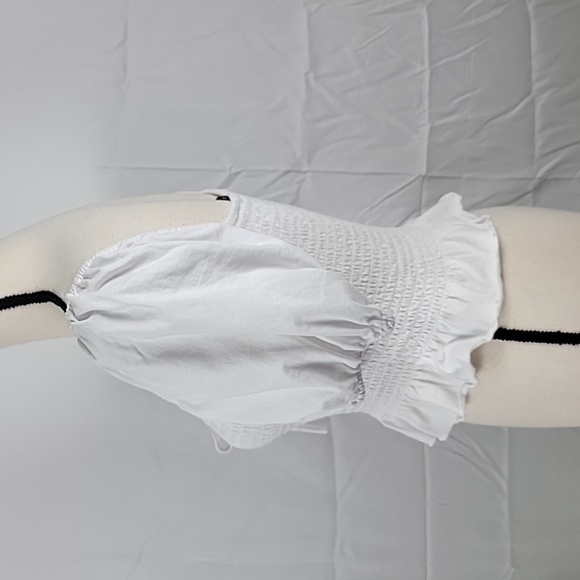 ASOS Size 6 White Smocked Milkmaid Style Top, Excellent Used Condition - Picture 3 of 12